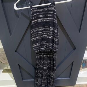 Lush Navy & White Striped Maxi